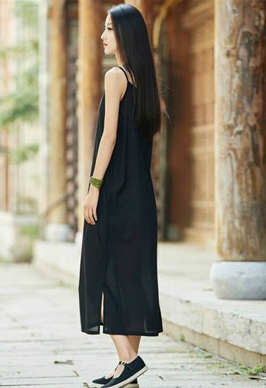 "Pure" cotton long slip dress for summers